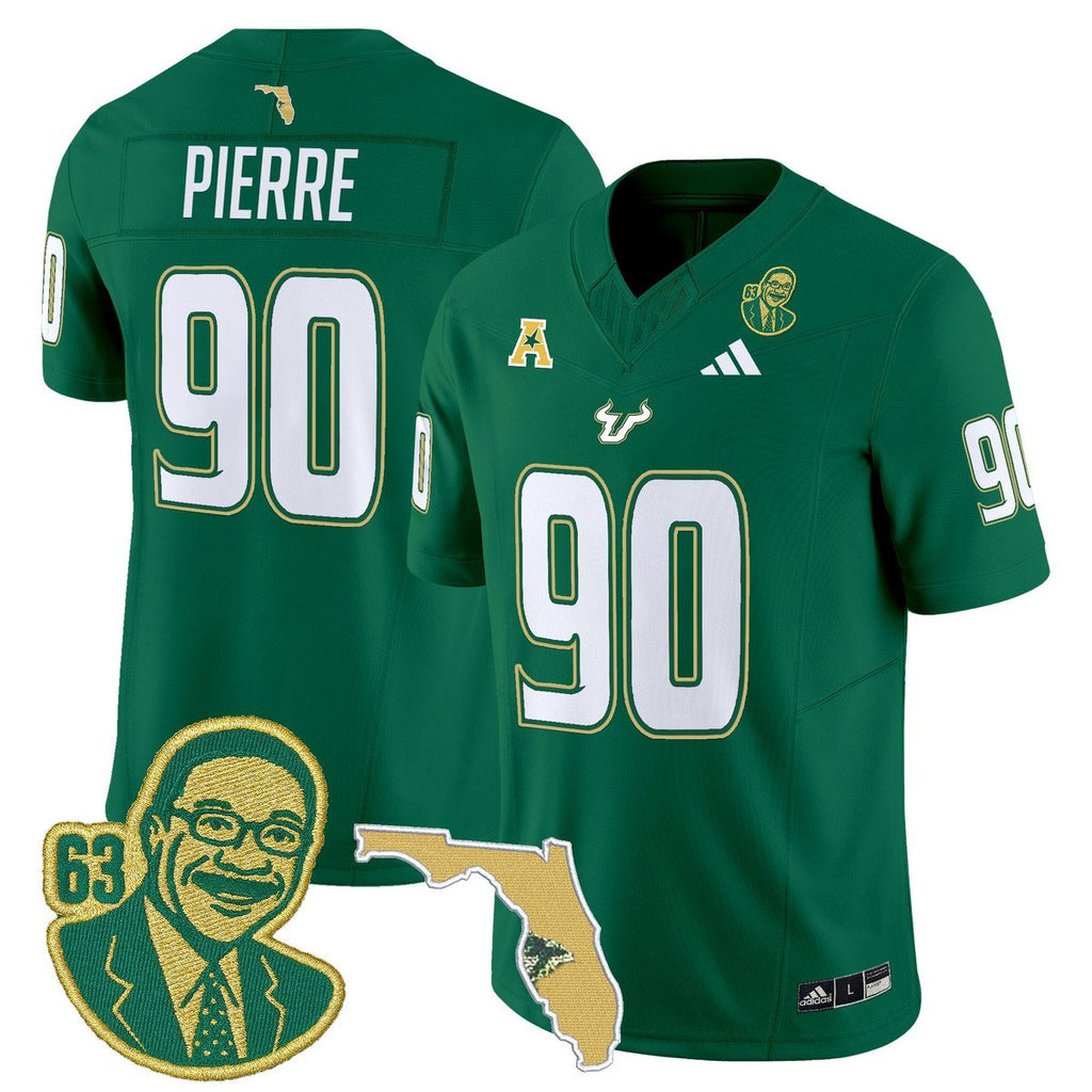 Jason Pierre Jersey #90 South Florida Bulls Lee Roy Selmon Legacy Stitched Green