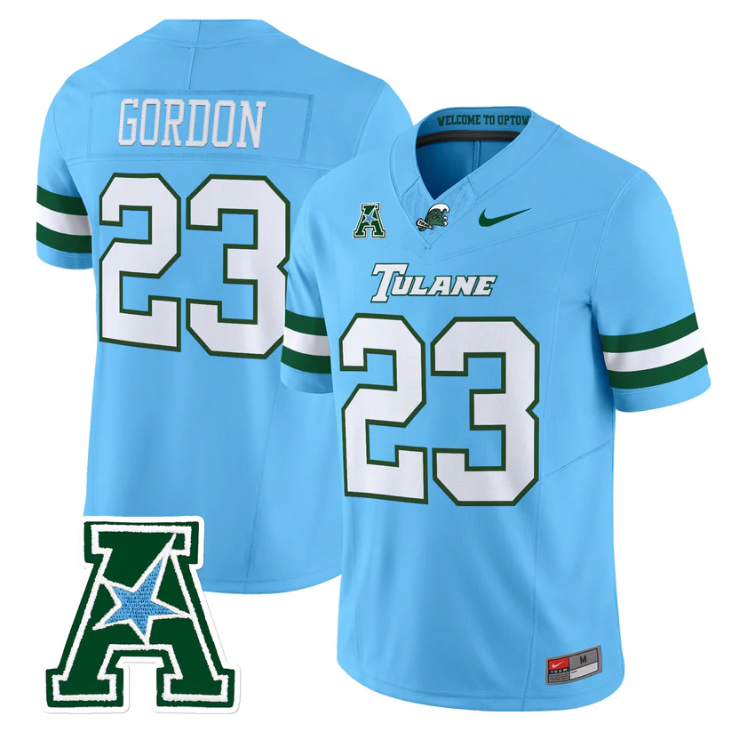 Javin Gordon Jersey #23  Tulane Green Wave 2025 Vapor Limited Stitched