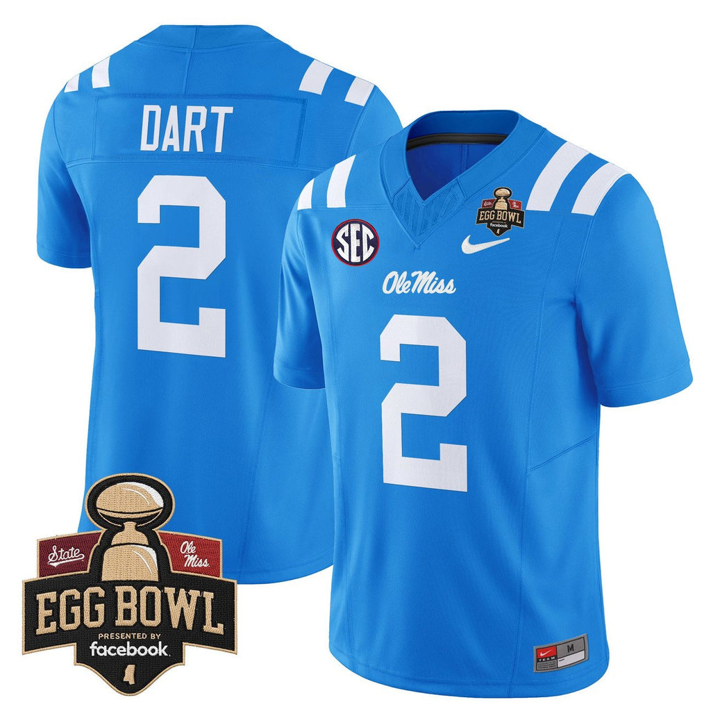 Jaxson Dart Jersey #2 Ole Miss Rebels 2025 Egg Bowl Limited Stitched