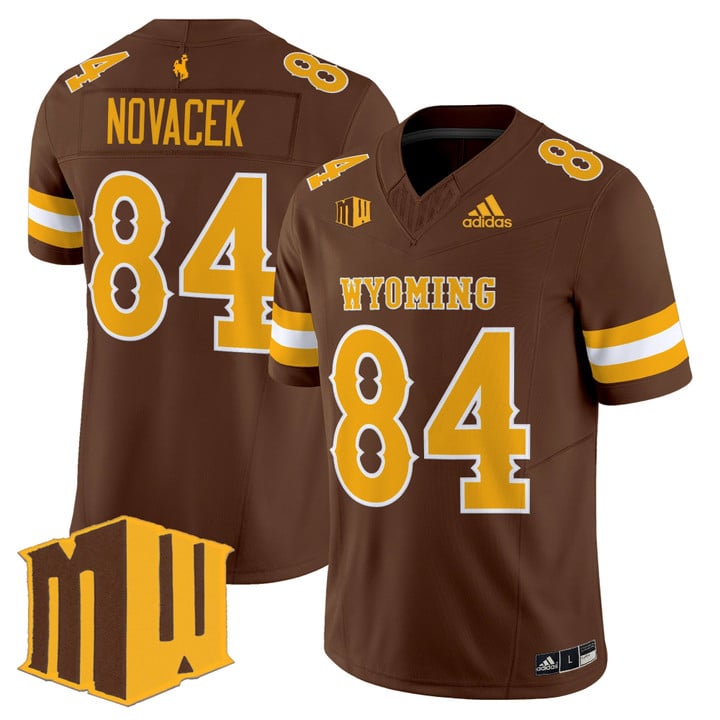Jay Novacek Jersey #84 Wyoming Cowboys 2025 Vapor Limited Stitched Brown