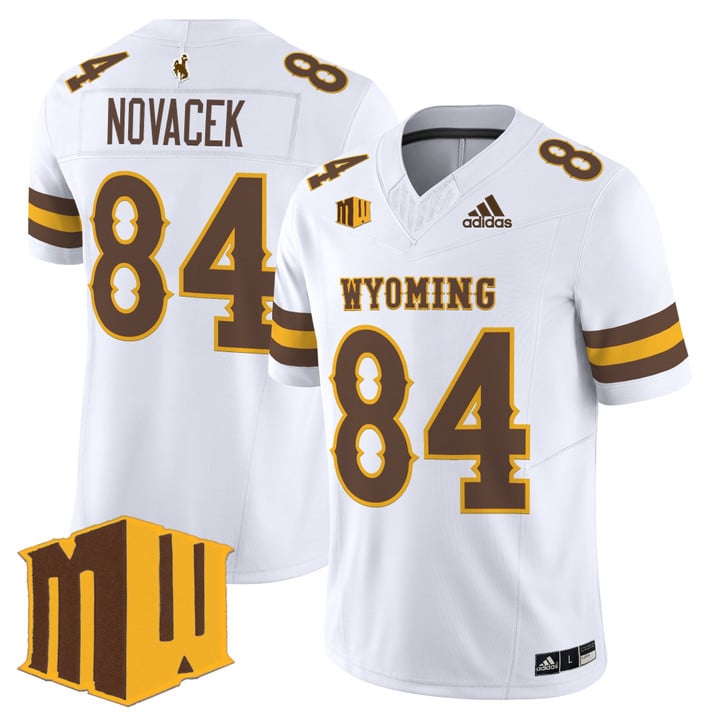 Jay Novacek Jersey #84 Wyoming Cowboys 2025 Vapor Limited Stitched White