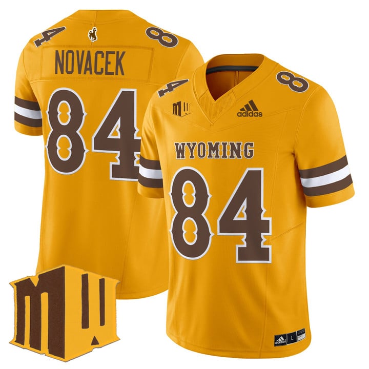 Jay Novacek Jersey #84 Wyoming Cowboys 2025 Vapor Limited Stitched Gold