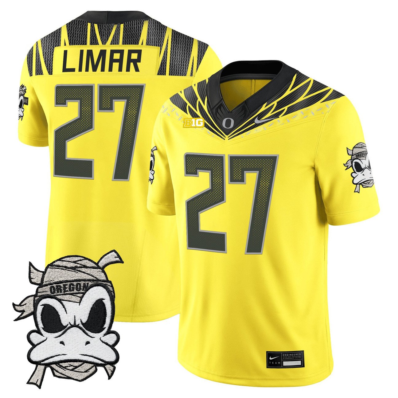 Jayden Limar Jersey #27 Oregon Ducks 2025 Mummy Duck Vapor Limited Stitched