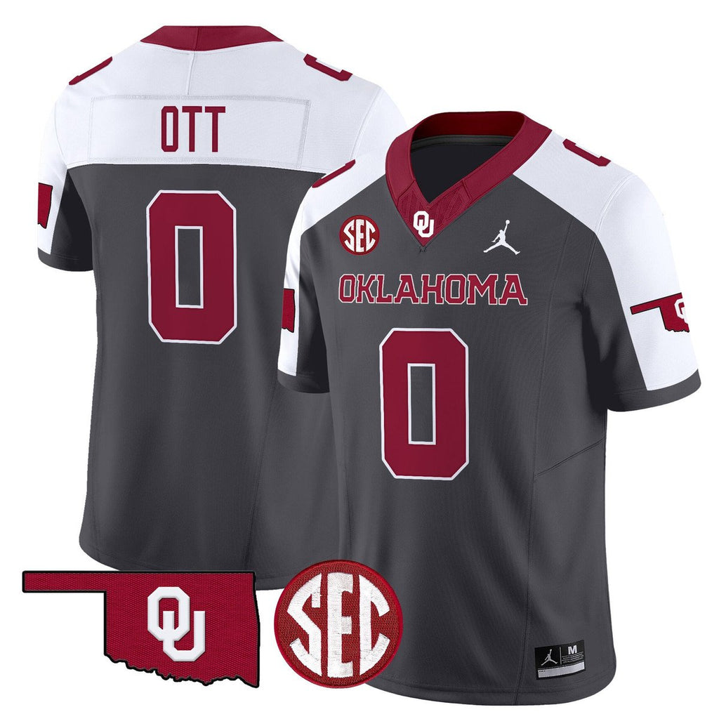 Jaydn Ott Jersey #0 Oklahoma Sooners 2025 Vapor Limited Stitched Special