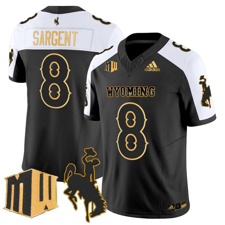 Jaylen Sargent Jersey #8 Wyoming Cowboys 2025 Gold Vapor Stitched