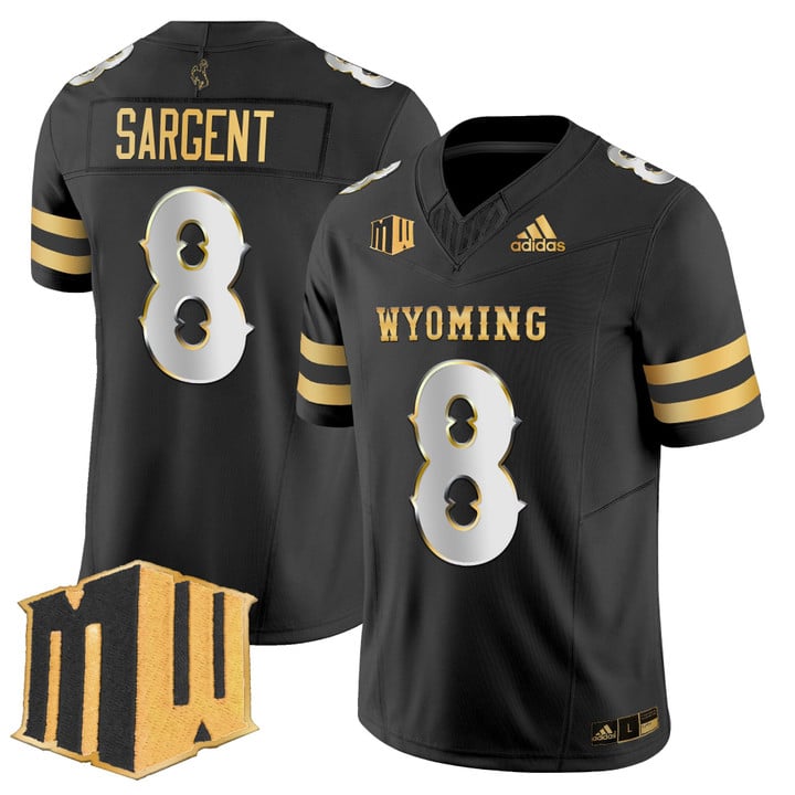 Jaylen Sargent Jersey #8 Wyoming Cowboys 2025 Gold Vapor Stitched