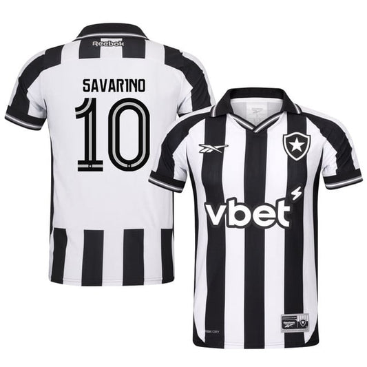 Jefferson Savarino #10 Botafogo 2025-26 Home Jersey – Black White
