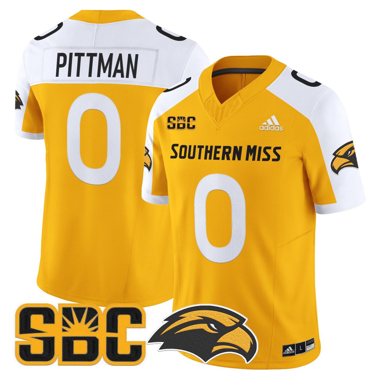 Jeffery Pittman Jersey #0 Southern Miss Golden Eagles 2025 Vapor Limited Stitched