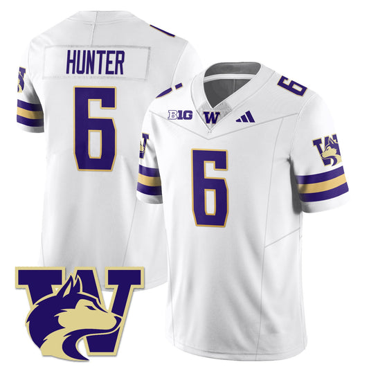 Jeremiah Hunter Jersey #6 Washington Husky Football 2025 Stitched White