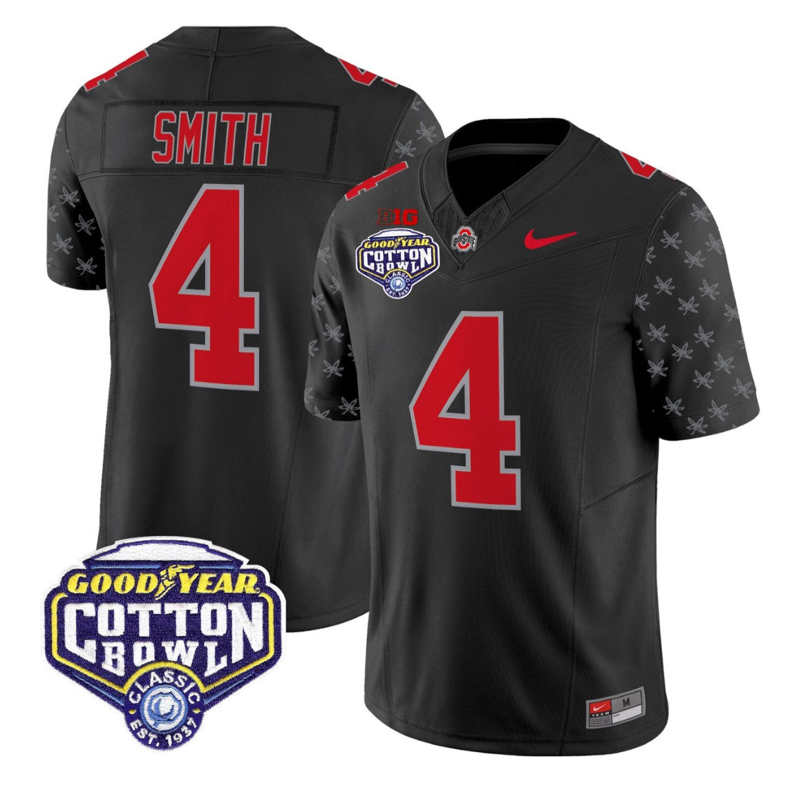 Jeremiah Smith Jersey #4 Ohio State 2025 Cotton Bowl Patch Stitched
