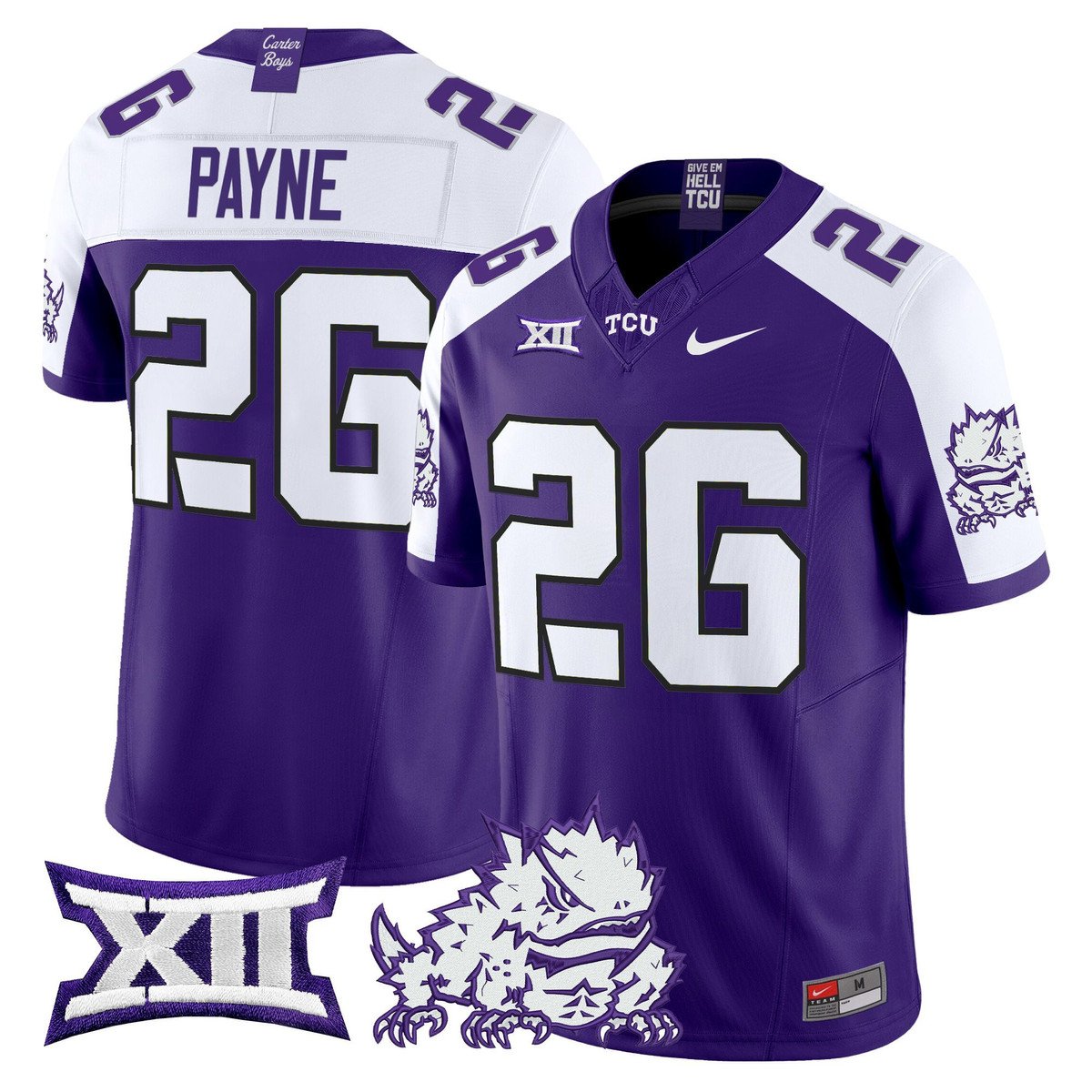 Jeremy Payne Jersey #26 TCU Horned Frogs 2025 Vapor Limited Stitched Purple