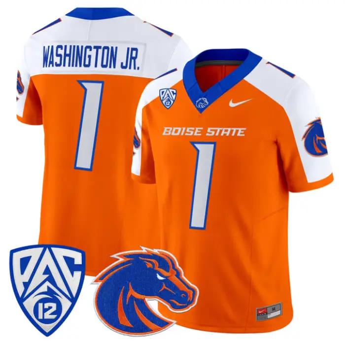 Jerico Washington Jr Jersey #1 Boise State Broncos 2026 Vapor Stitched