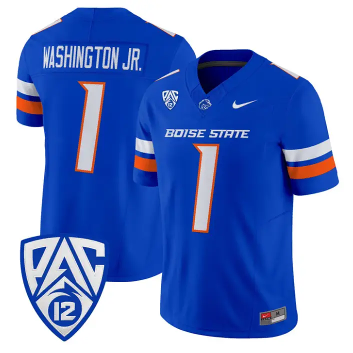 Jerico Washington Jr Jersey #1 Boise State Broncos 2026 Vapor Stitched