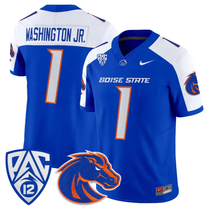Jerico Washington Jr Jersey #1 Boise State Broncos 2026 Vapor Stitched