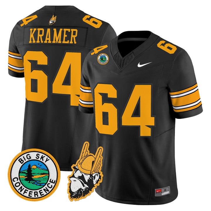 Jerry Kramer Jersey #64 Idaho Vandals 1975 Throwback Limited Stitched Black