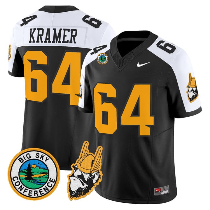 Jerry Kramer Jersey #64 Idaho Vandals 1975 Throwback Limited Stitched Black Alter