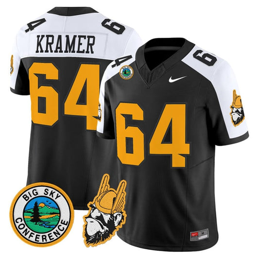 Jerry Kramer Jersey #64 Idaho Vandals 1975 Throwback Limited Stitched Black Alter
