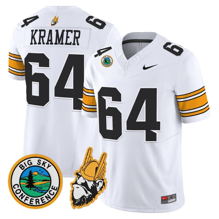 Jerry Kramer Jersey #64 Idaho Vandals 1975 Throwback Limited Stitched White
