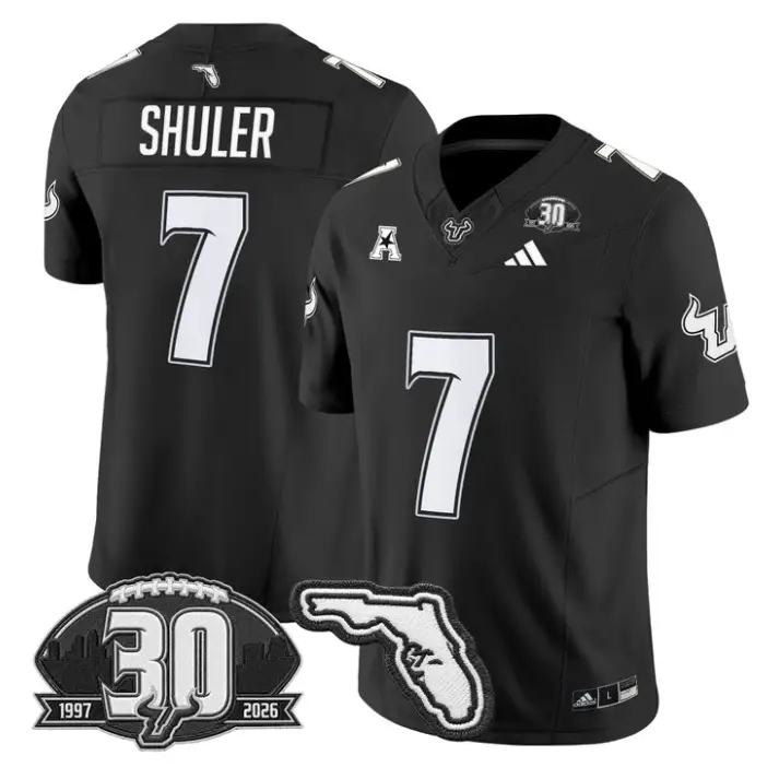 Jhalyn Shuler Jersey #7 South Florida Bulls 30th Patch Limited Stitched