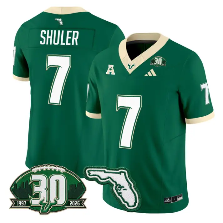 Jhalyn Shuler Jersey #7 South Florida Bulls 30th Patch Limited Stitched