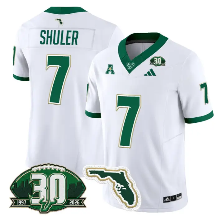 Jhalyn Shuler Jersey #7 South Florida Bulls 30th Patch Limited Stitched
