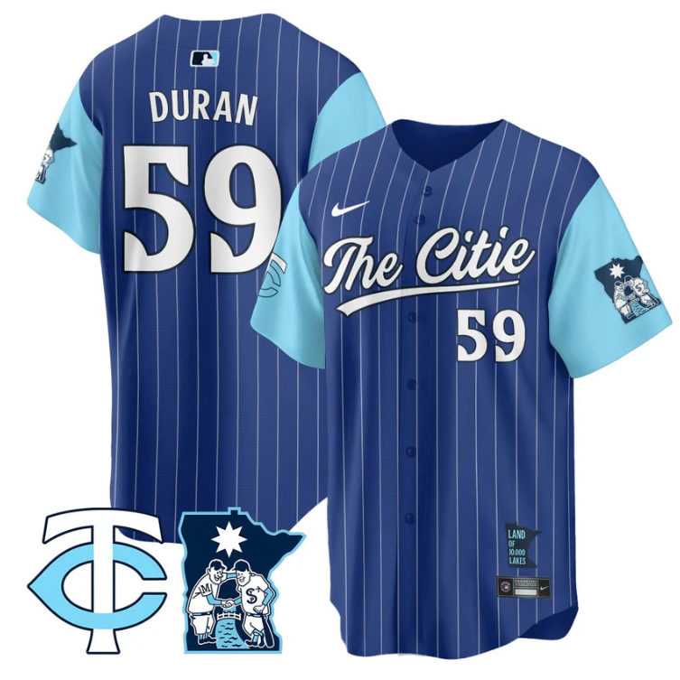 Jhoan Duran Jersey #59 Minnesota Twins 2025 City Connect Concept Stitched Royal