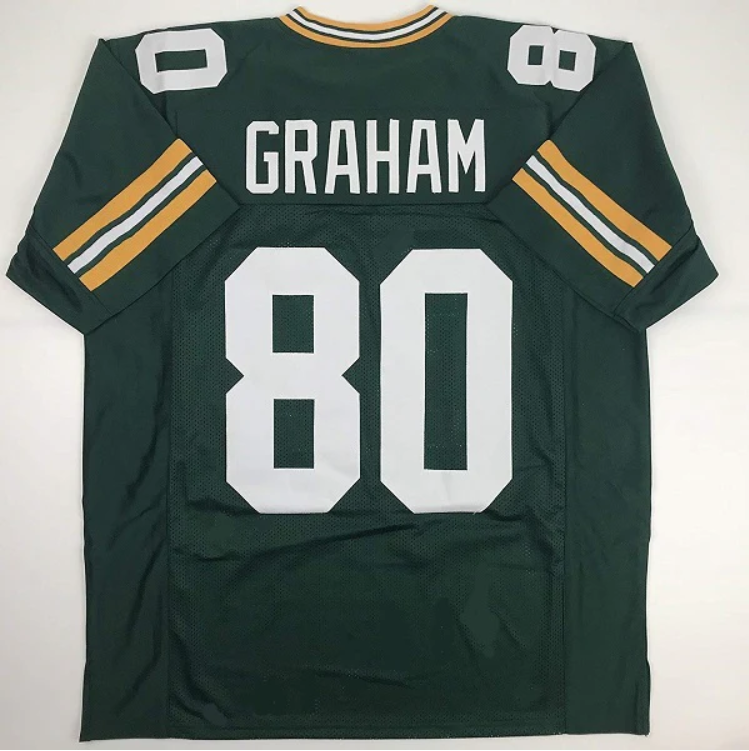 Jimmy Graham Jersey Green Bay Packers Custom Throwback Football
