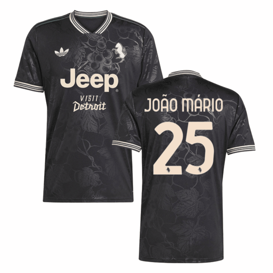 João Mário 25 Juventus 2025-26 Third Match Jersey – Black