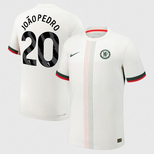 João Pedro 20 Chelsea 2025-26 Away Jersey – White