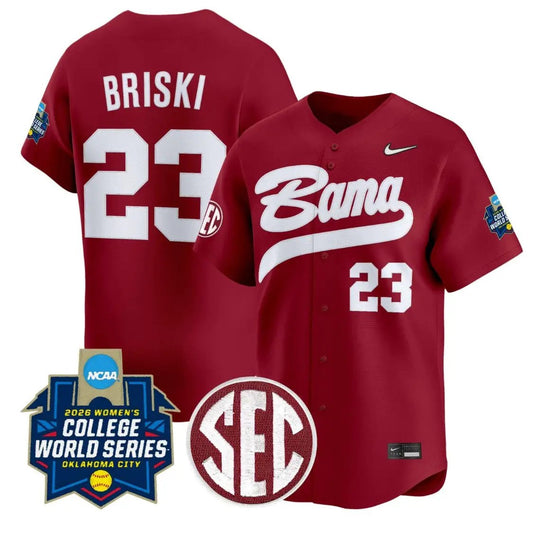 Jocelyn Briski Jersey #23 Alabama Softball 2026 World Series Stitched