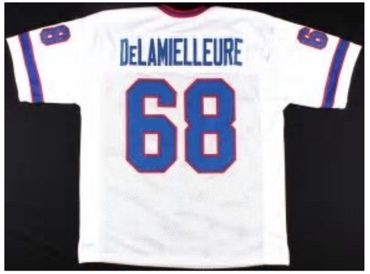 Joe DeLamielleure Jersey Buffalo Bills Custom Throwback Football White
