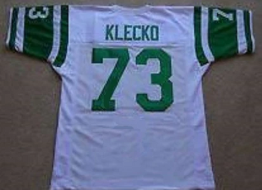Joe Klecko Jersey New York Jets Custom Throwback Football White