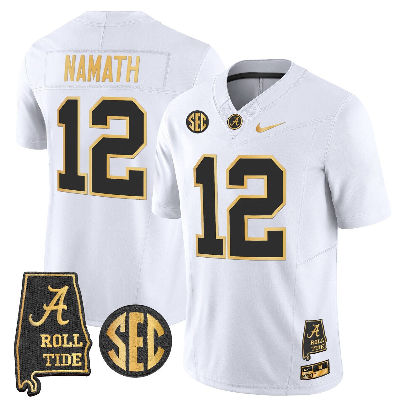 Joe Namath Jersey #12 Alabama Crimson Tide 2025 Vapor Stitched