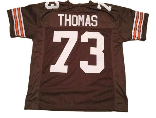 Joe Thomas CUSTOM STITCHED Unsigned Football Jersey Brown