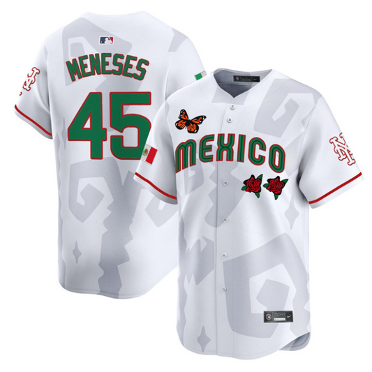 Joey Meneses Jersey #45 Mexican Heritage 2025 Sentrock Vapor Limited Stitched White