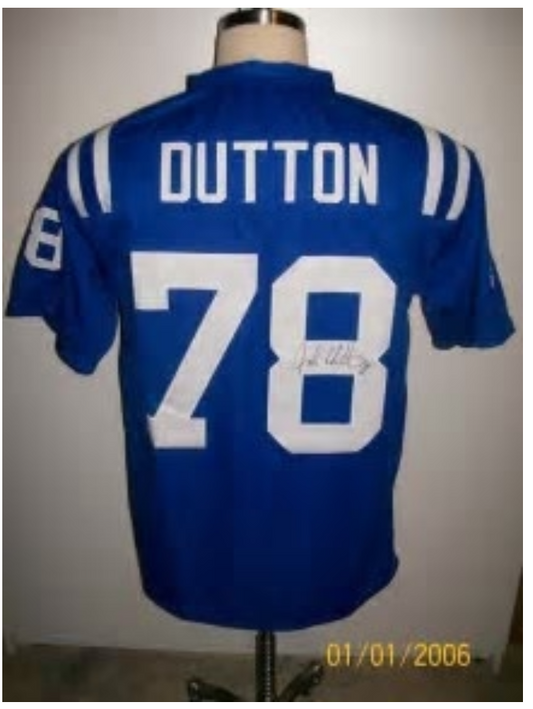 John Dutton Jersey Baltimore Colts Custom Throwback Football Blue