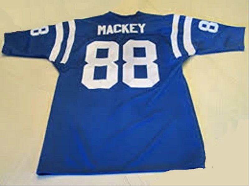 John Mackey Jersey Baltimore Colts Custom Throwback Football Blue