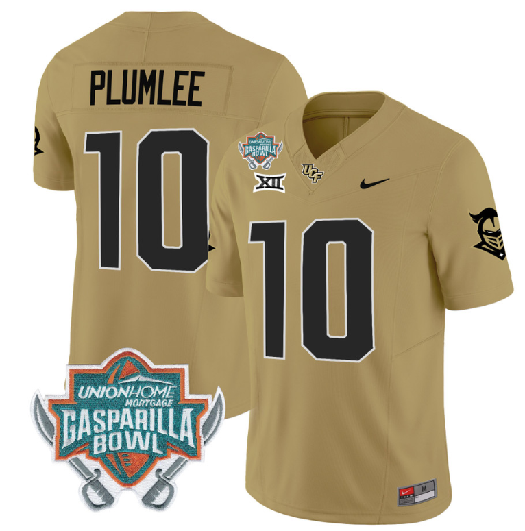 John Rhys Plumlee Jersey #10 UCF Knights Unionhome Patch Vapor Football Stitched Gold