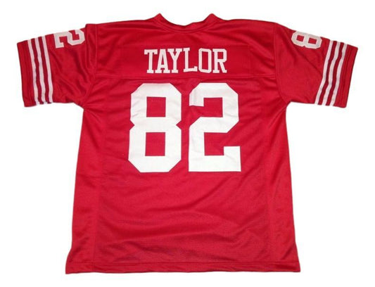 John Taylor CUSTOM STITCHED Unsigned Football Jersey Red