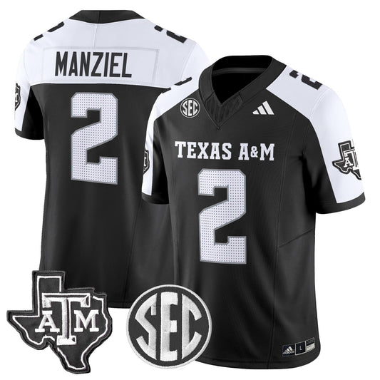 Johnny Manziel Jersey #2 Texas A&M Aggies 2025 Vapor Stitched Black Alternate