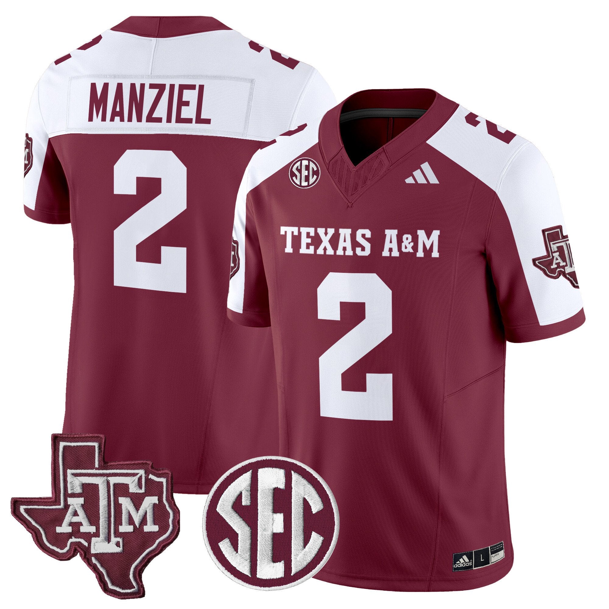 Johnny Manziel Jersey #2 Texas A&M Aggies 2025 Vapor Stitched Maroon Alternate