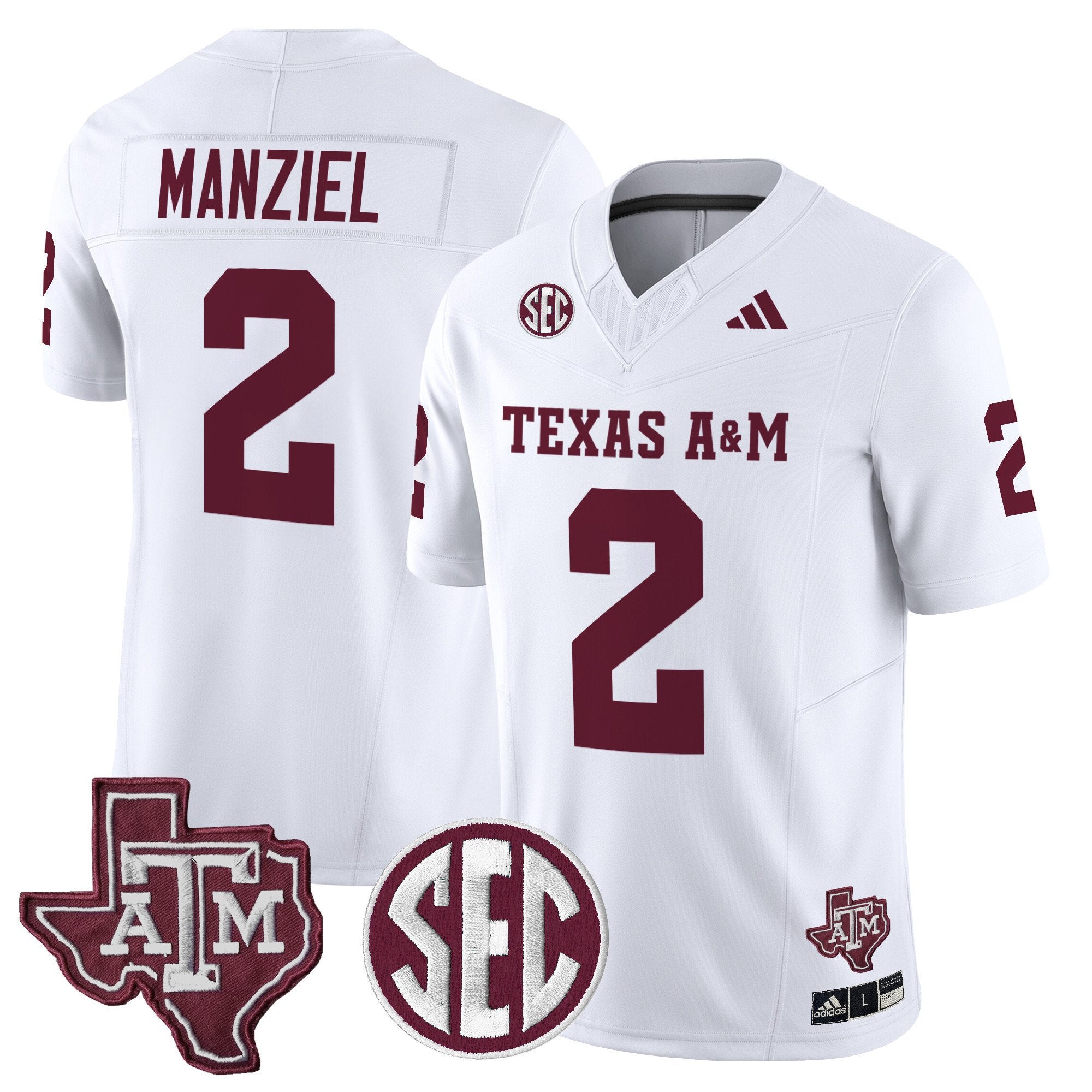 Johnny Manziel Jersey #2 Texas A&M Aggies 2025 Vapor Stitched White