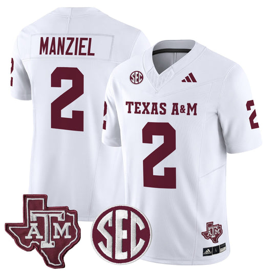 Johnny Manziel Jersey #2 Texas A&M Aggies 2025 Vapor Stitched White