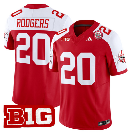 Johnny Rodgers Jersey #20 Nebraska Cornhuskers 2024 Vapor V2 Football Red Alternate