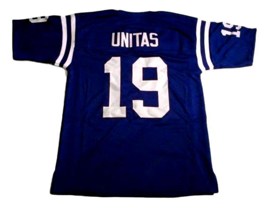 Johnny Unitas CUSTOM STITCHED Unsigned Football Jersey Blue