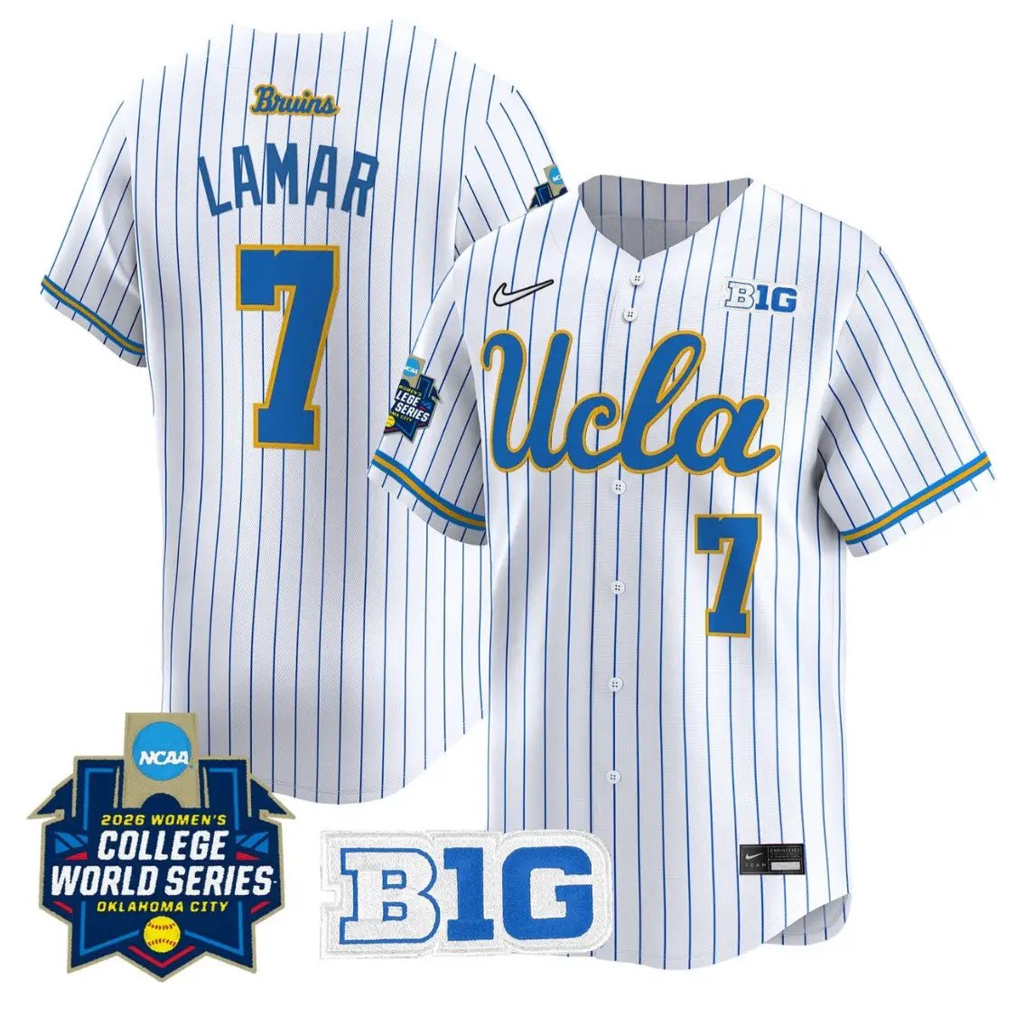 Jolyna Lamar Jersey #7 UCLA Bruins Softball 2026 World Series Stitched