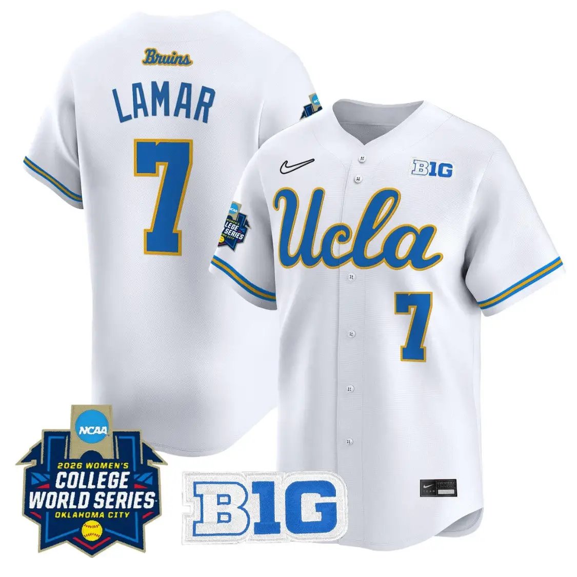 Jolyna Lamar Jersey #7 UCLA Bruins Softball 2026 World Series Stitched