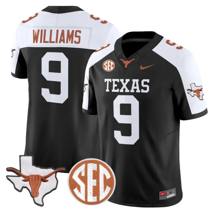 Jonah Williams Jersey #9 Texas Longhorns 2026 SEC Patch Stitched