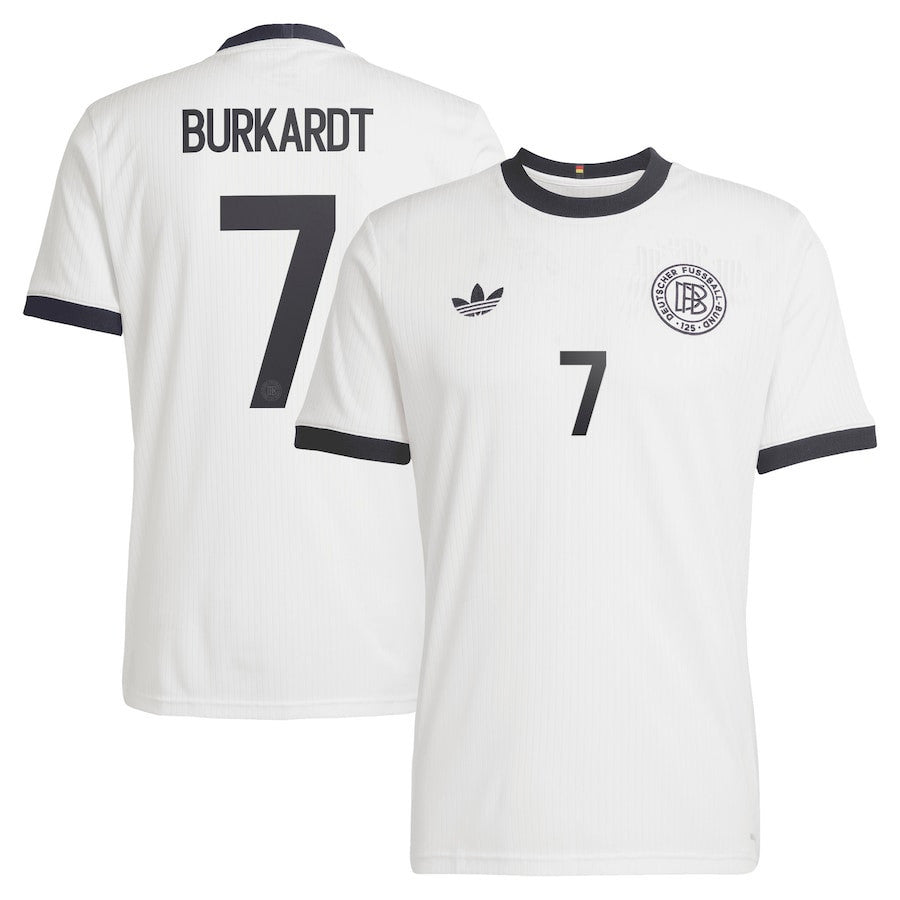 Jonathan Burkardt 7 Germany National Team 125th Anniversary Men Jersey – White
