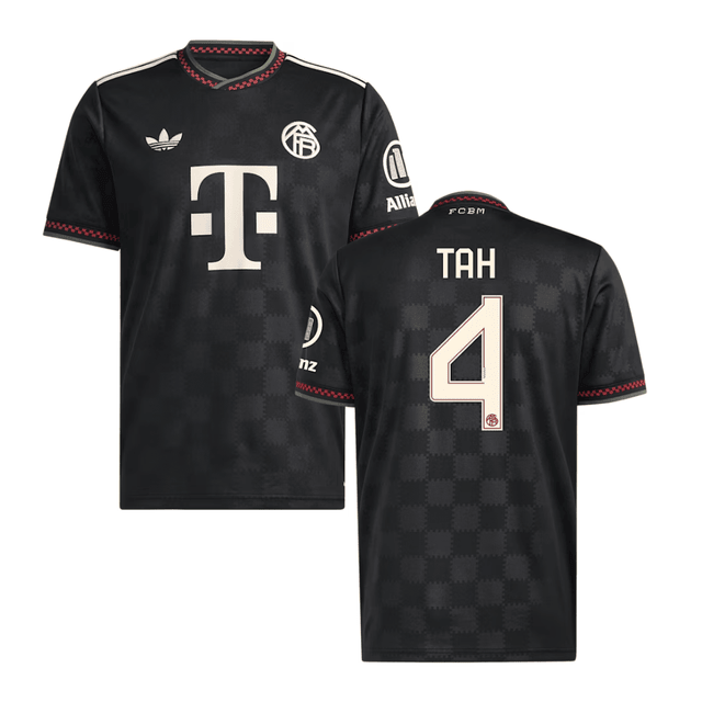 Jonathan Tah #4 Bayern Munich 2025-26 Third Men Jersey – Black